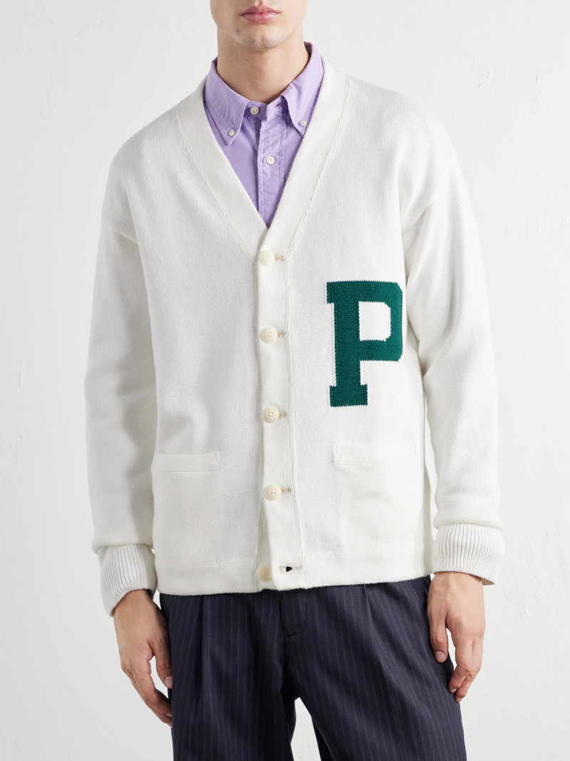 Logo-Intarsia Cotton Cardigan 3