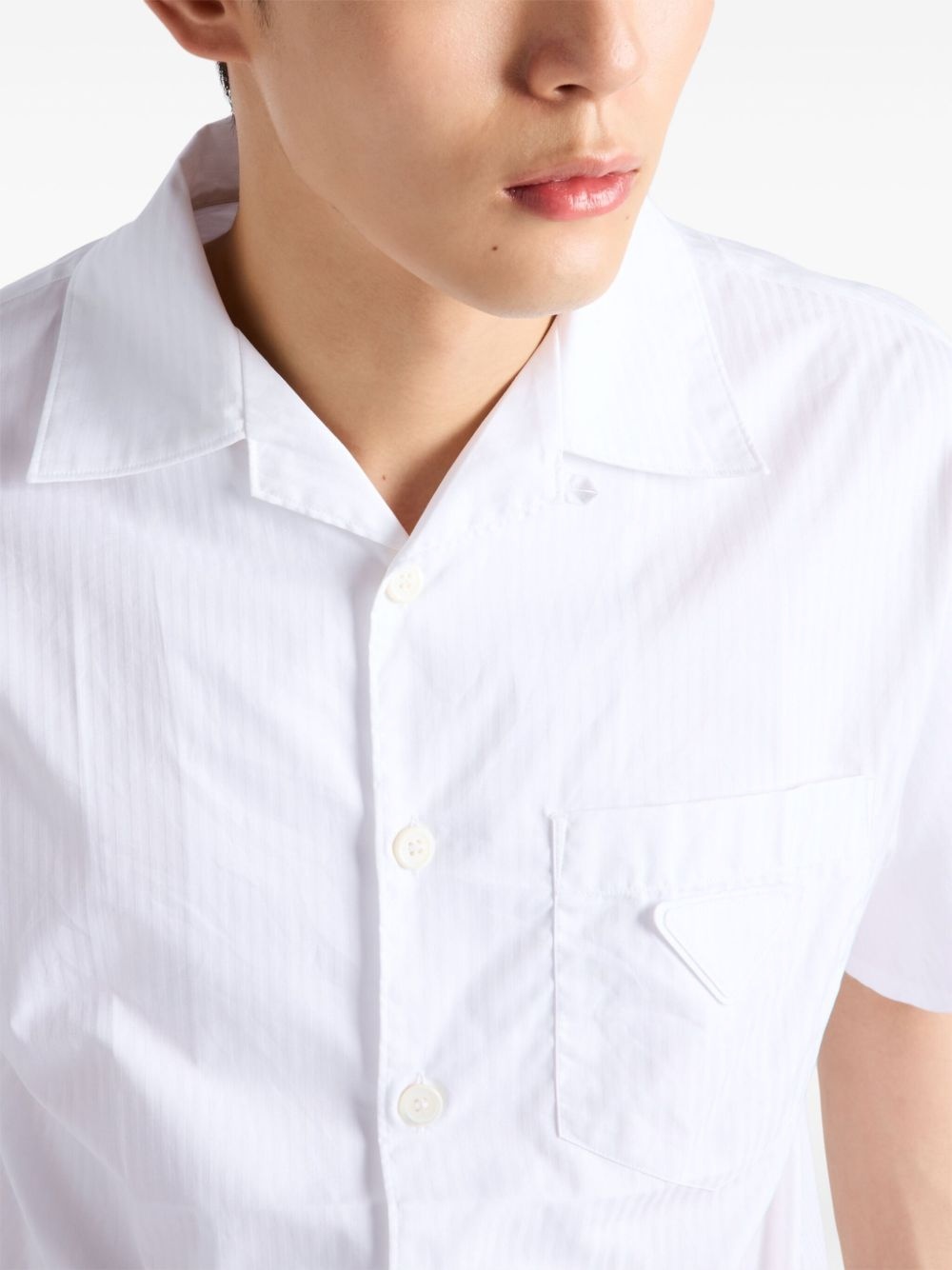 logo-patch bowling shirt - 6