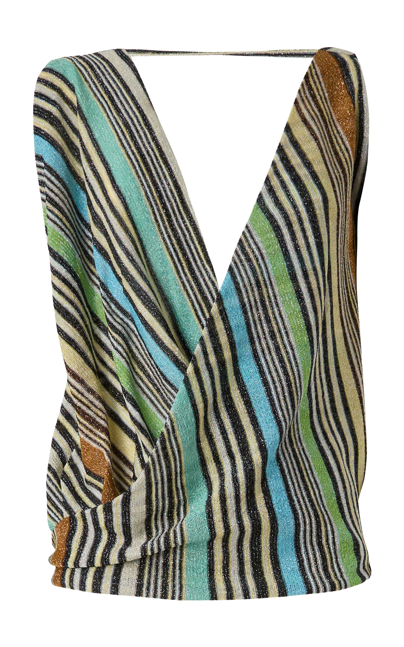 Draped Raschel Wrap Top stripe - 1