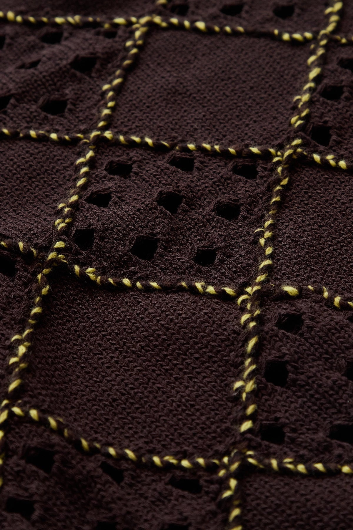 Namacheko Intarsia Quilt Crewneck Brown - 3