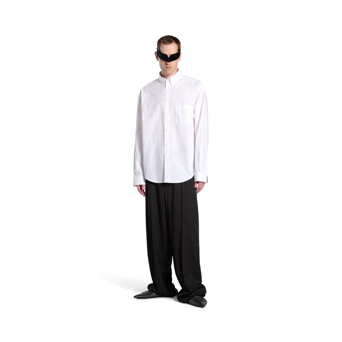 Men's Political Stencil Shirt Large Fit in White - 2