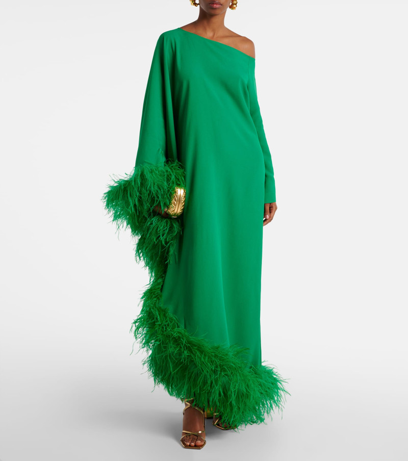 Taller Marmo Ubud Extravaganza feather-trimmed gown outlook