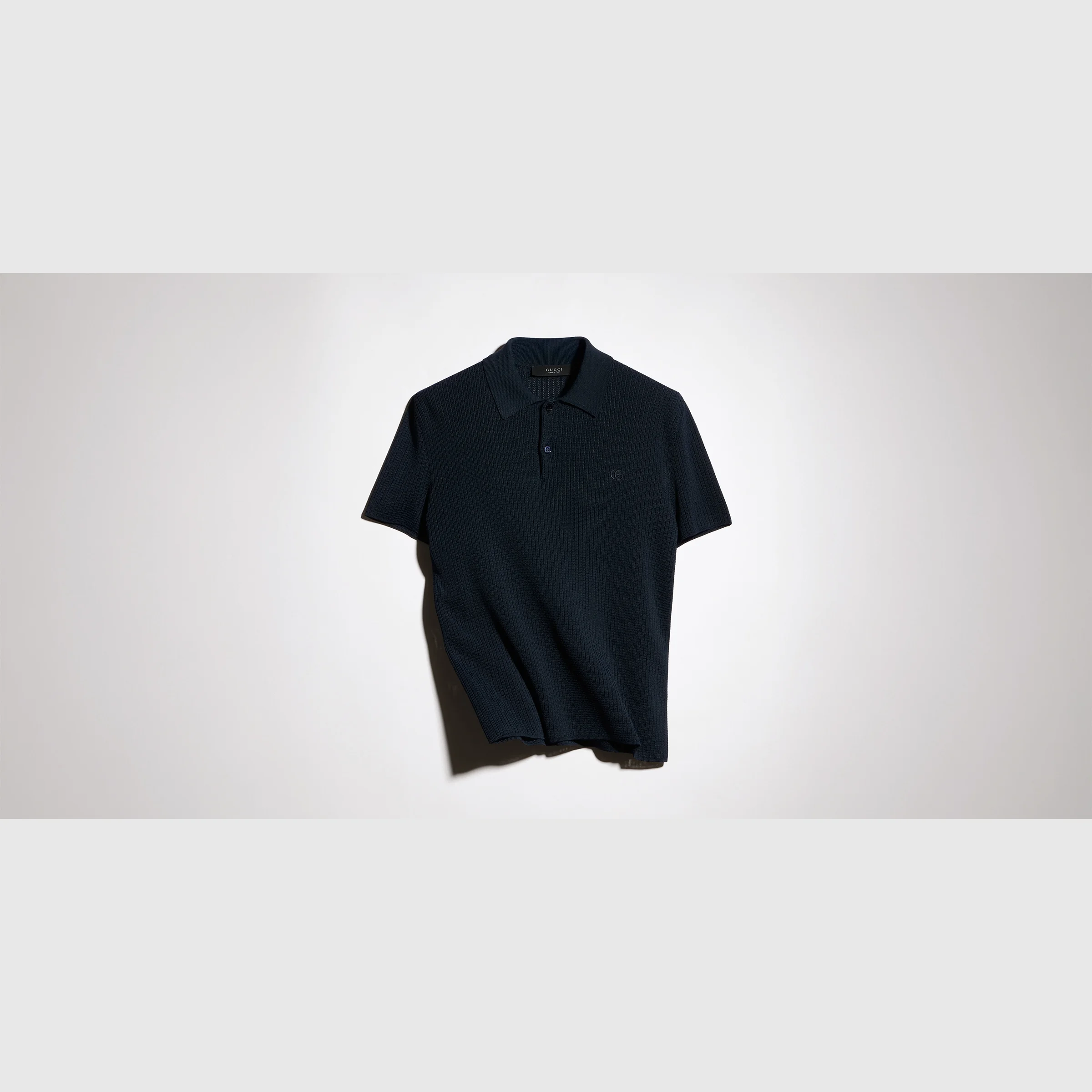 Technical knit fabric polo shirt with embroidery - 1