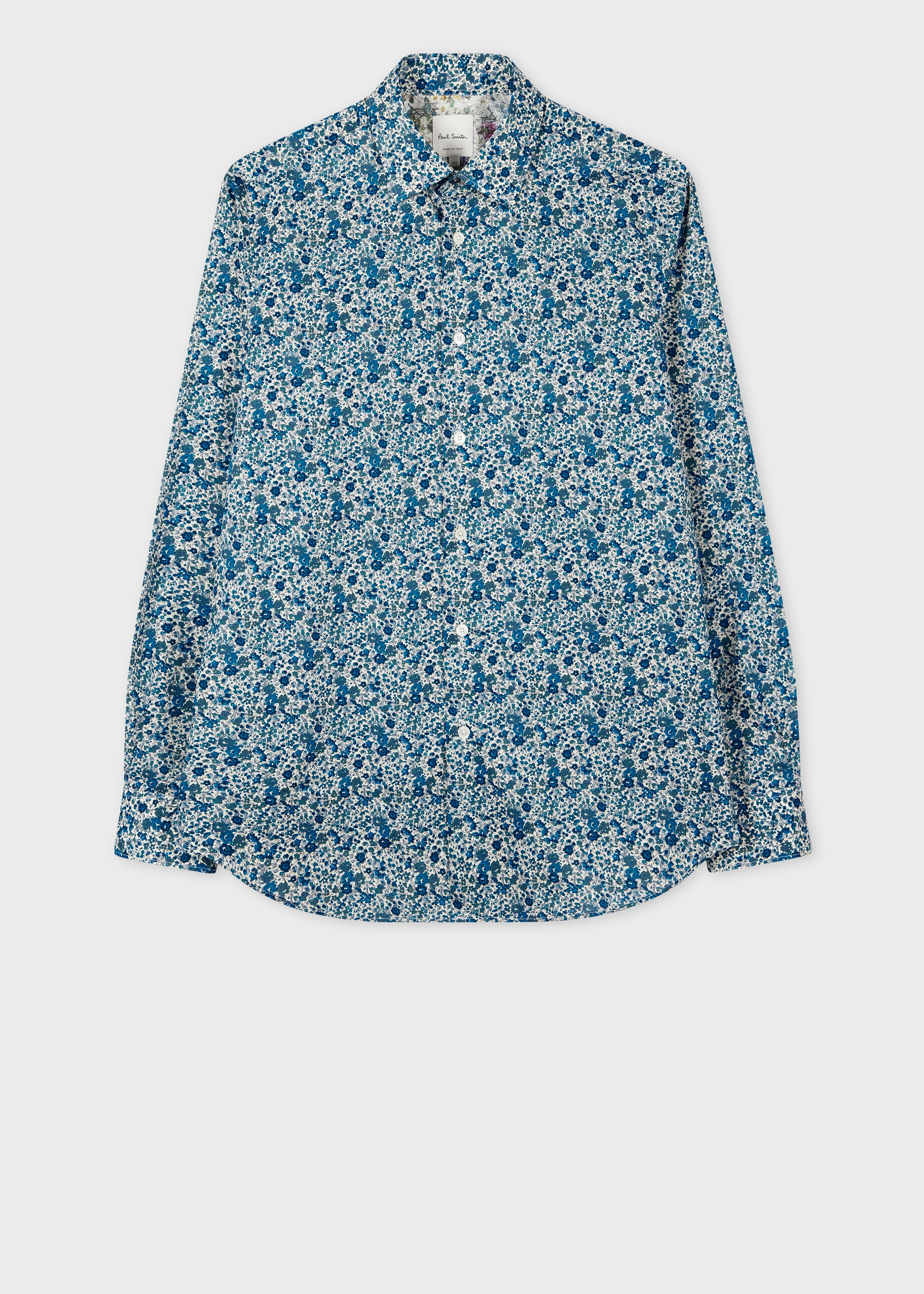 Tailored-Fit Blue 'Liberty Floral' Shirt - 1