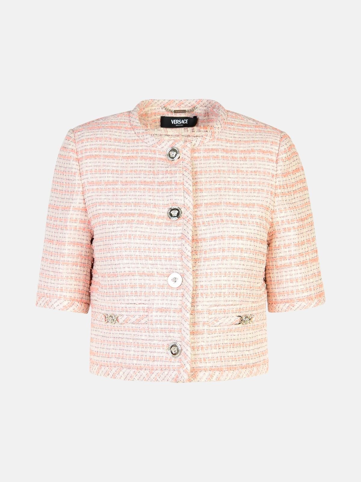 PINK COTTON BLEND JACKET - 1