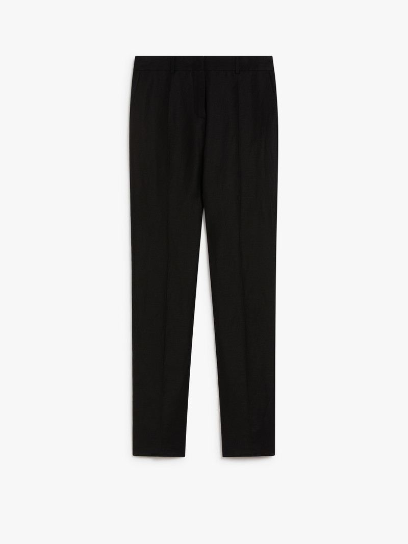 RAOUL Flared viscose and linen twill trousers - 1