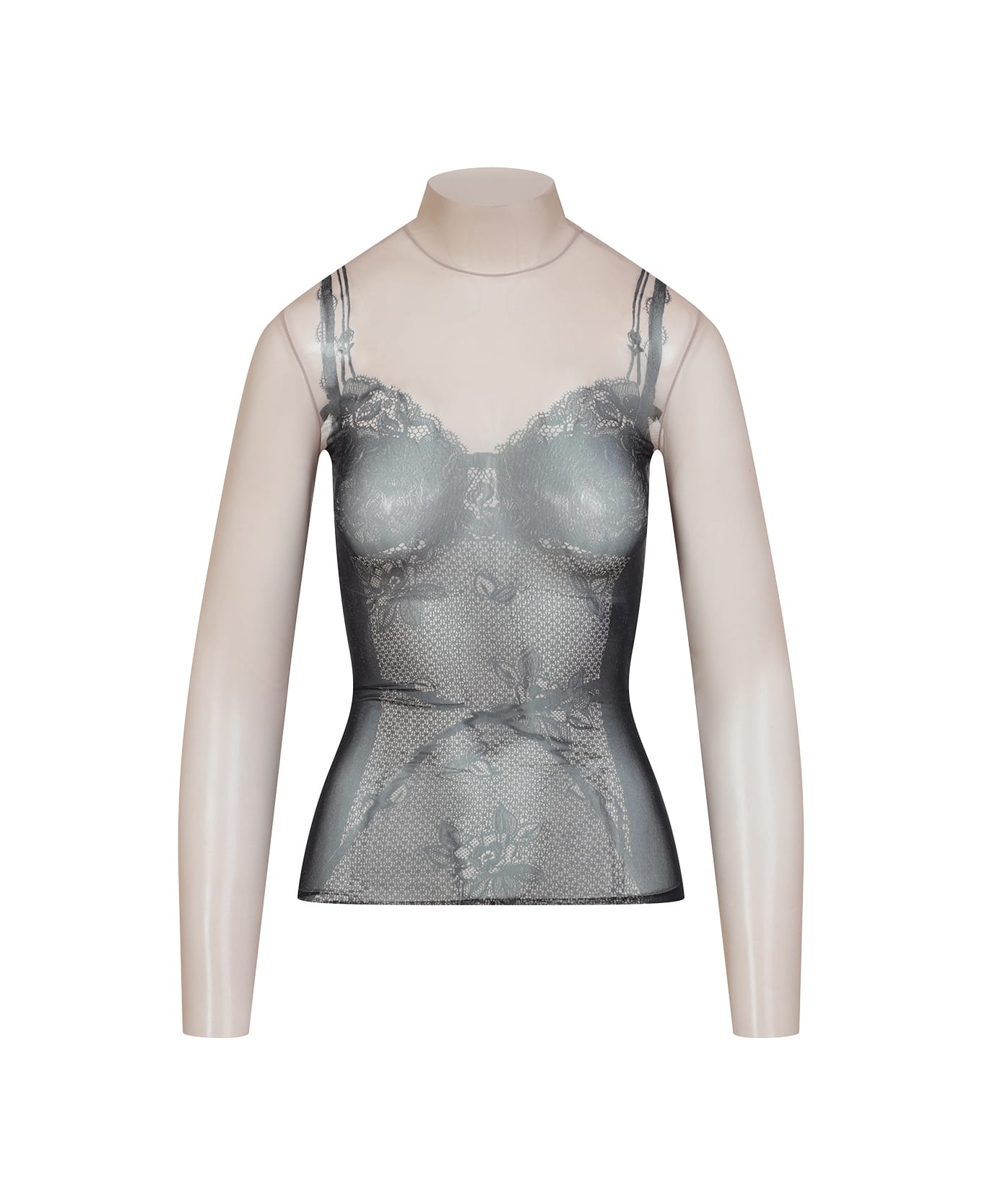Trompe Oeil Lingerie Top - 2