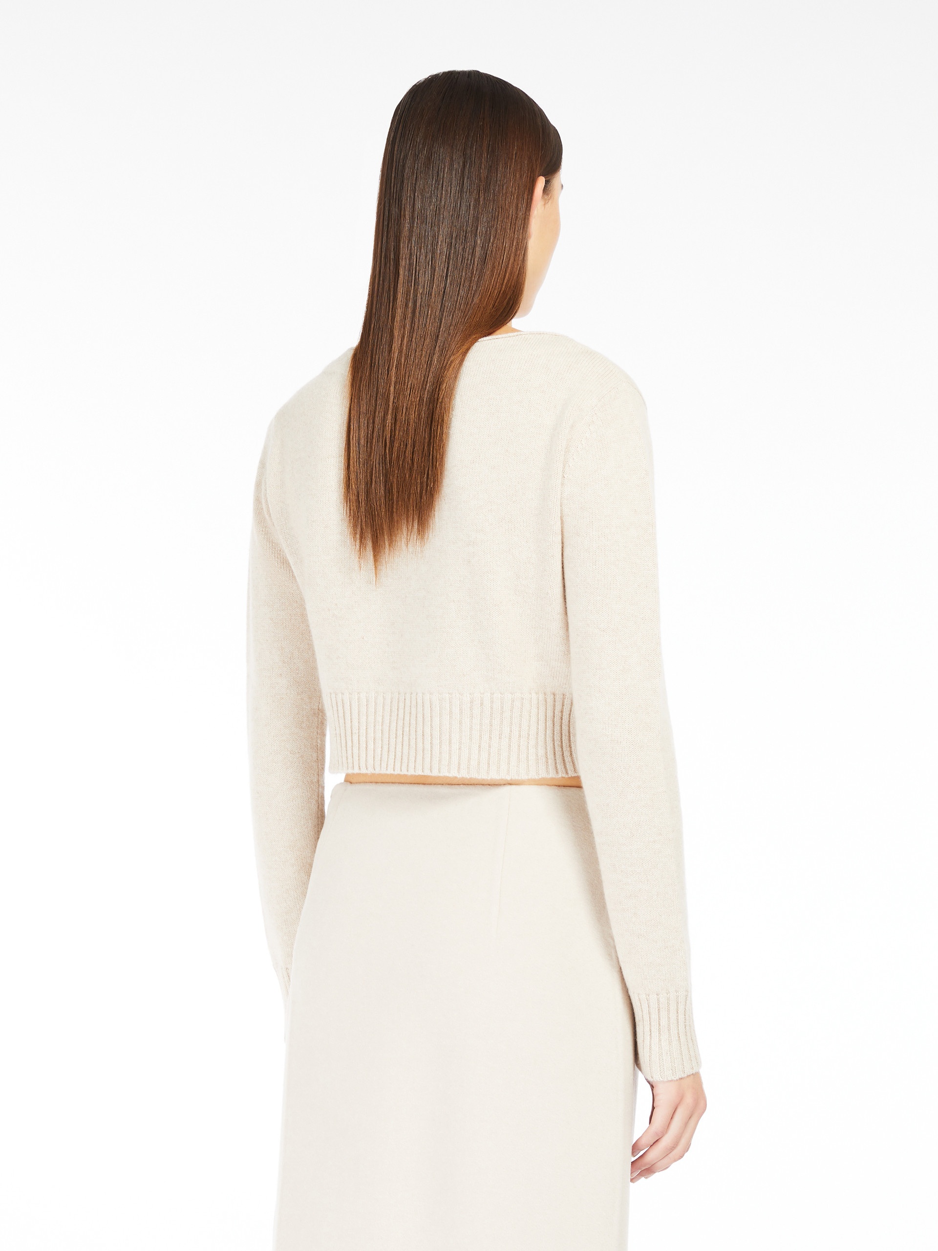 ANGRI Wool and cashmere cropped jumper - 4