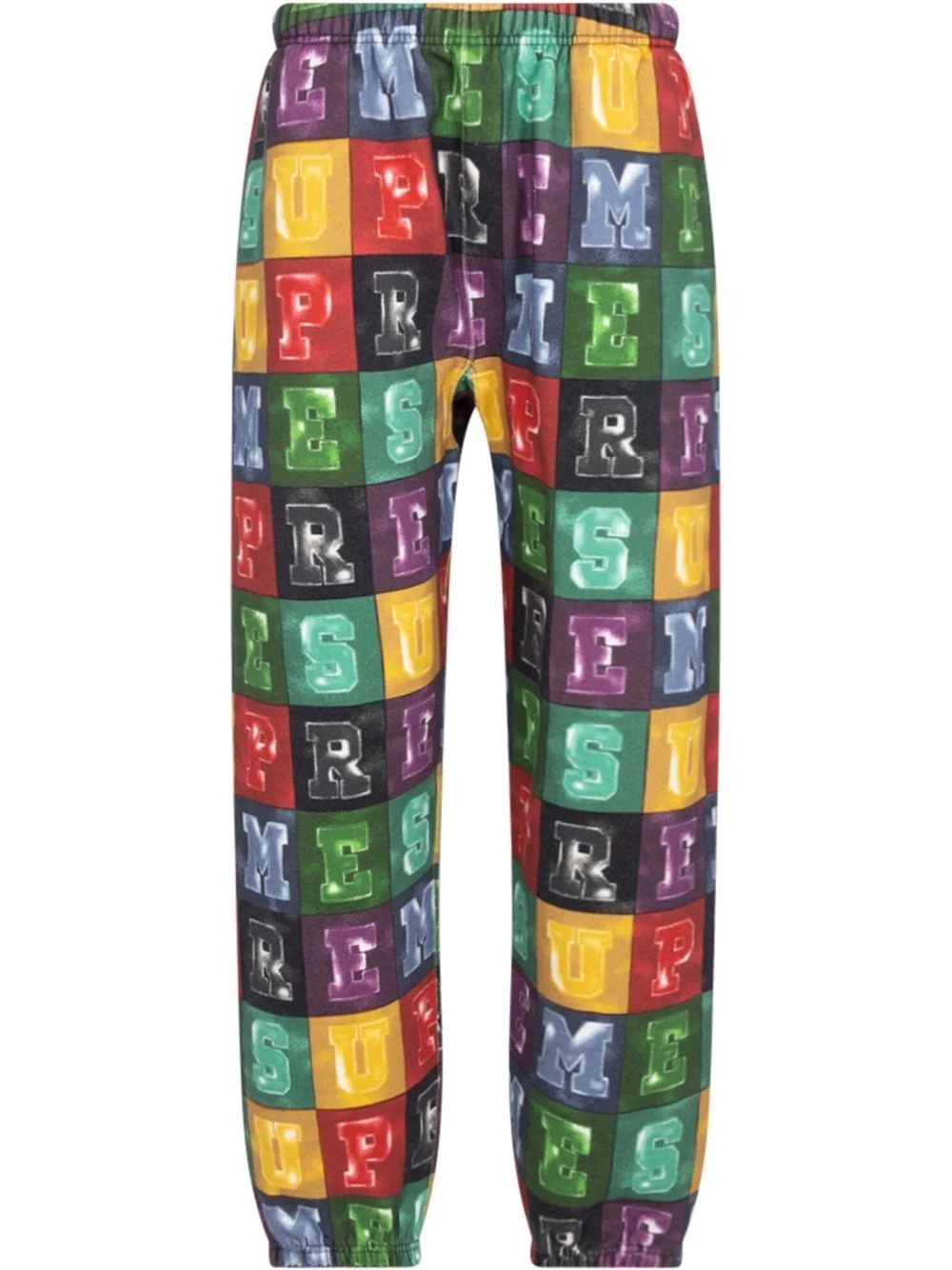 blocks-print track pants - 1