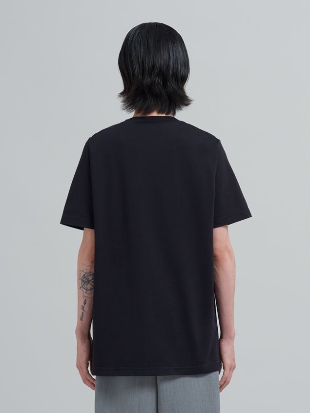 FOUND OBJECTS LOGO PRINT ORGANIC COTTON JERSEY T-SHIRT - 3