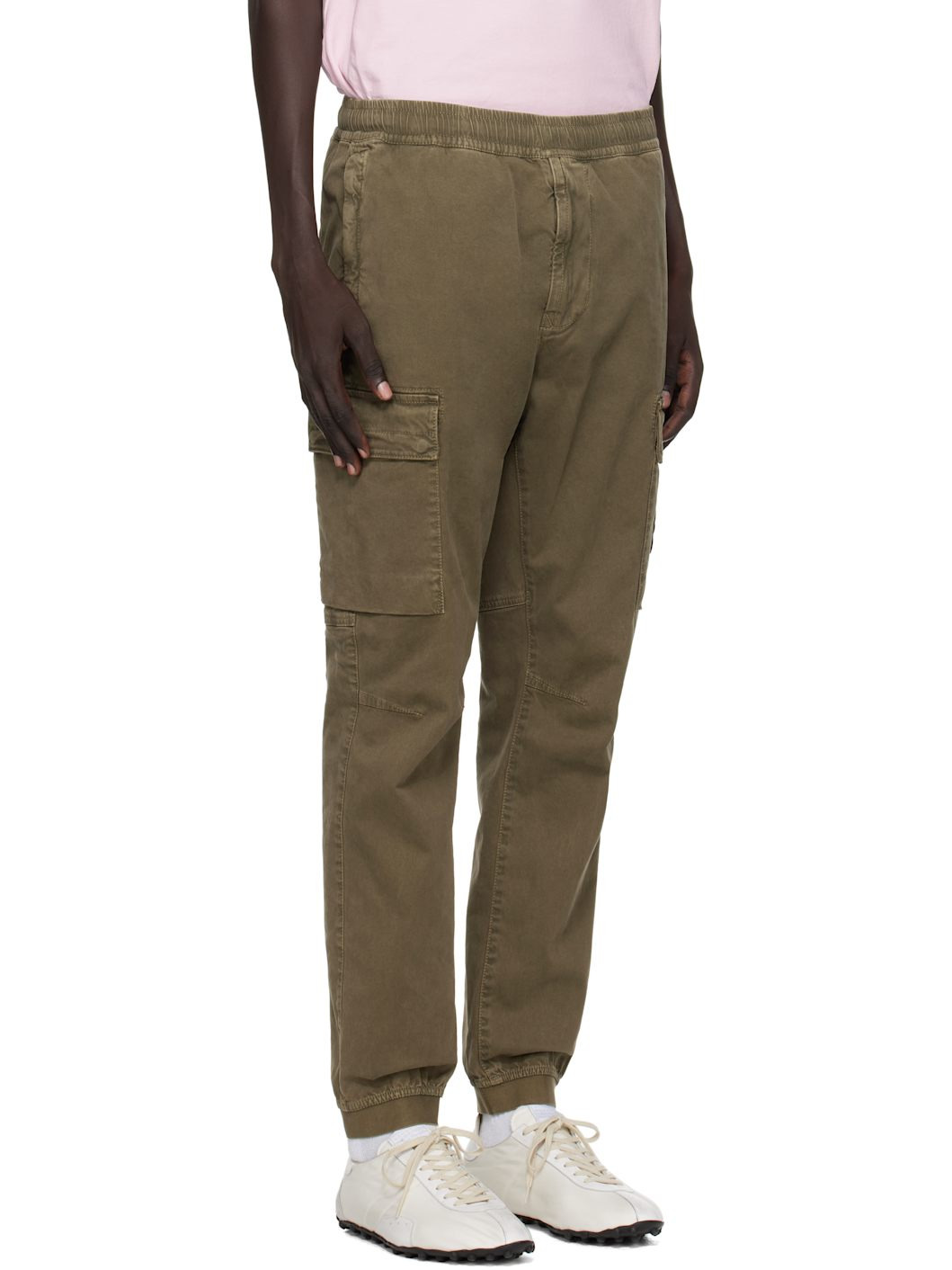 Green 3100033 Stretch Organic Broken Twill Cotton Cargo Pants - 2