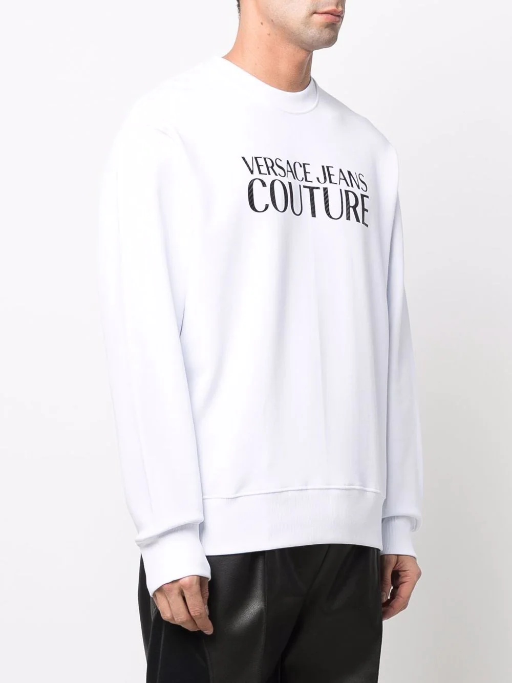 logo-print cotton sweatshirt - 3