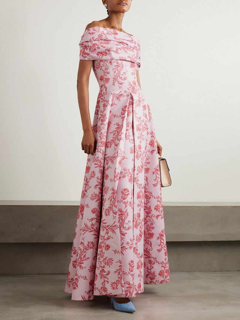 EMILIA WICKSTEAD Auclair Convertible Floral-print Faille Gown outlook