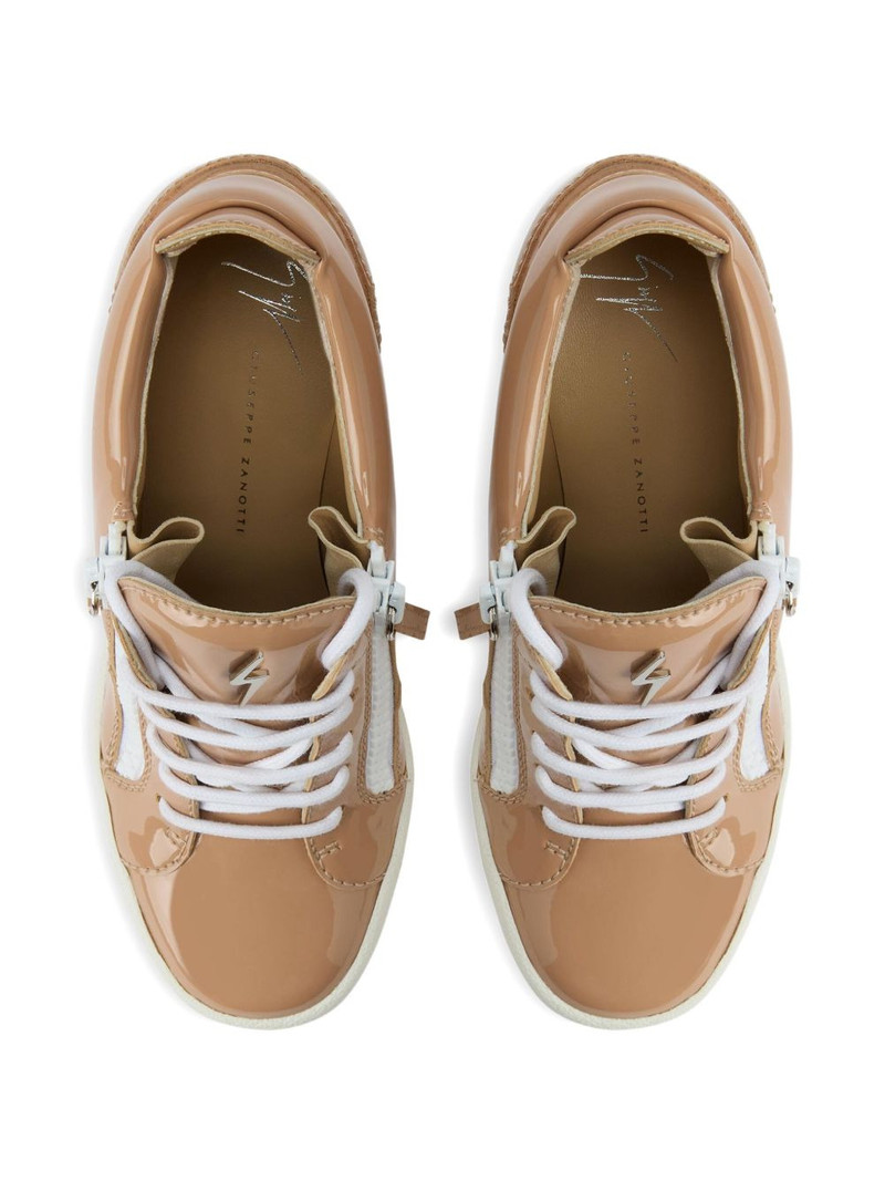 Addy Wedge patent-leather wedge trainers 4
