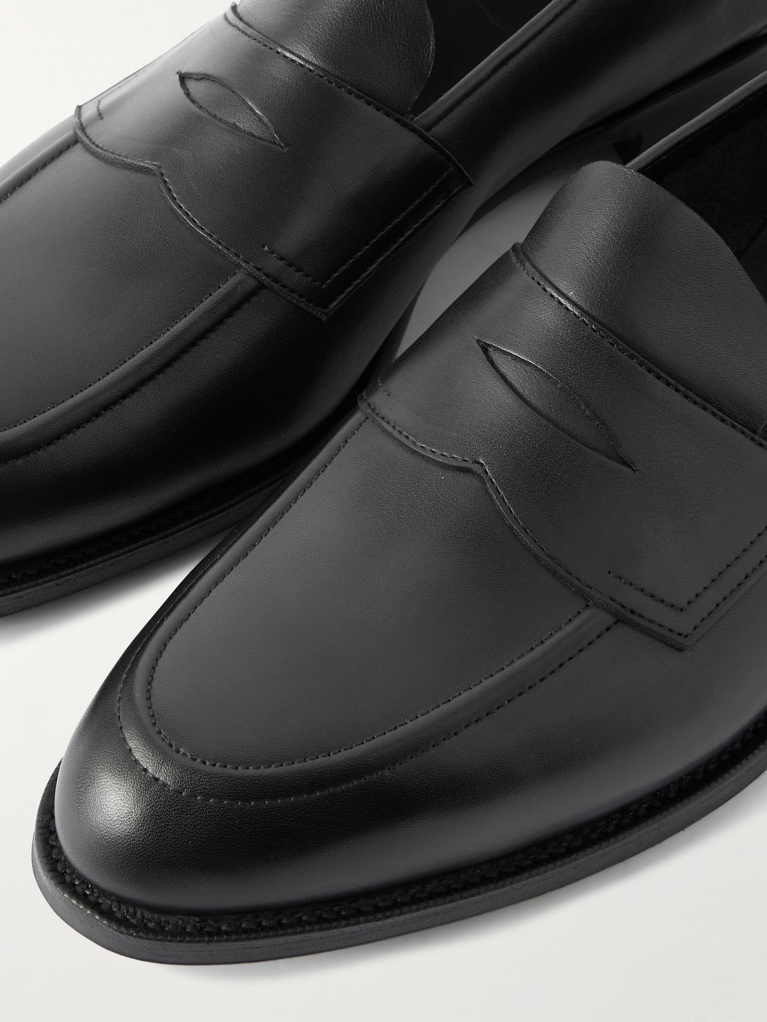 Piccadilly Leather Penny Loafers Black - 4