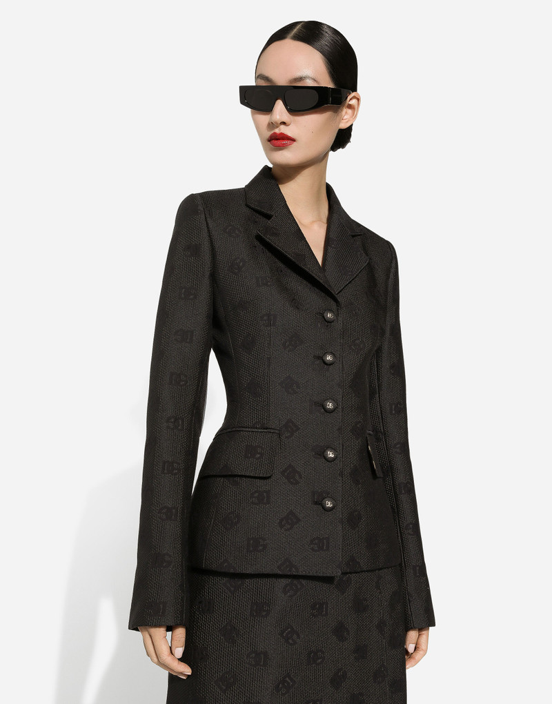 Quilted jacquard Dolce jacket with DG logo 4