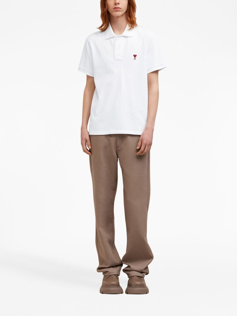 AMI Paris Ami De Coeur organic-cotton polo shirt outlook