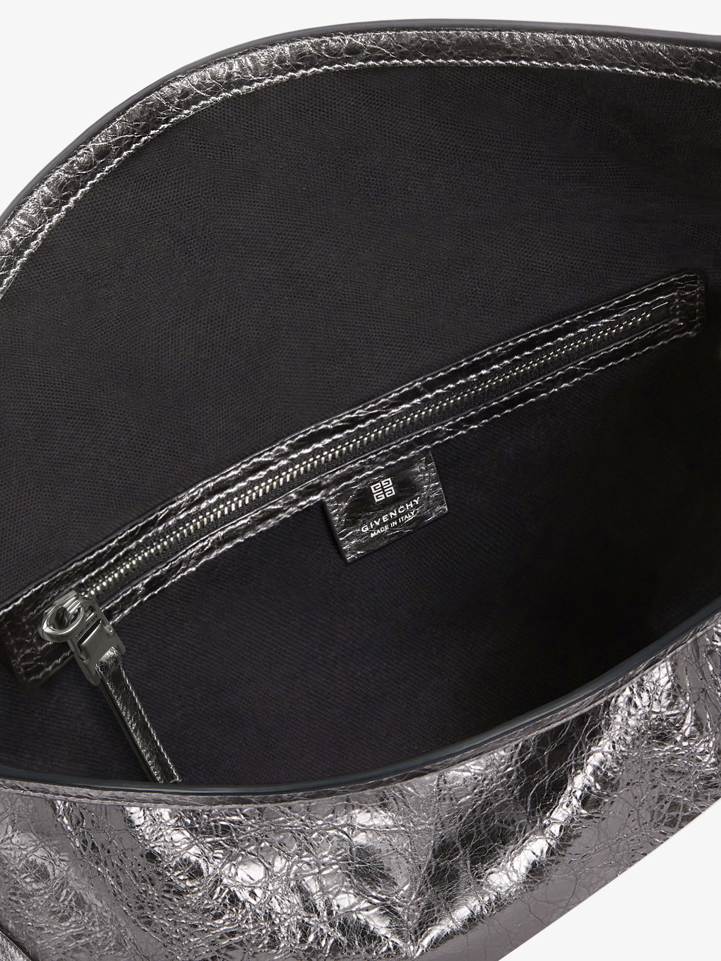 MEDIUM VOYOU CHAIN BAG IN LAMINATED LEATHER - 5