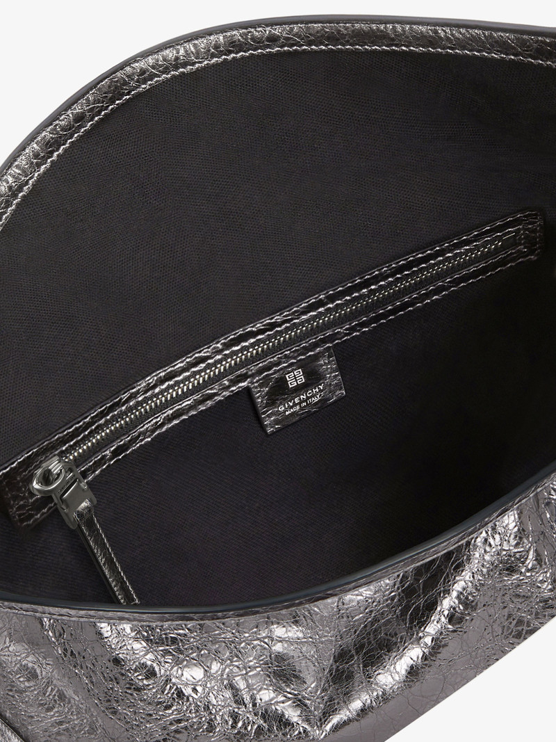 MEDIUM VOYOU CHAIN BAG IN LAMINATED LEATHER 5