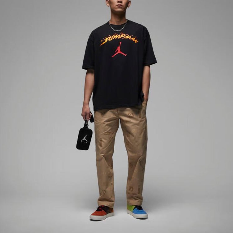 Air Jordan Fire Jumpman Logo T-Shirt 'Black' FJ7685-010 - 3