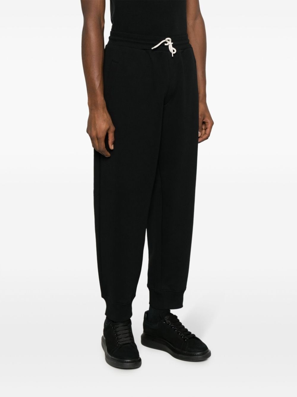mid-waist tapered-leg track pants - 3
