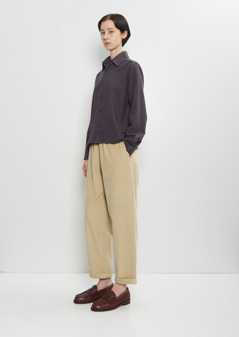 Paride Cotton Velvet Pant — Cemento 4