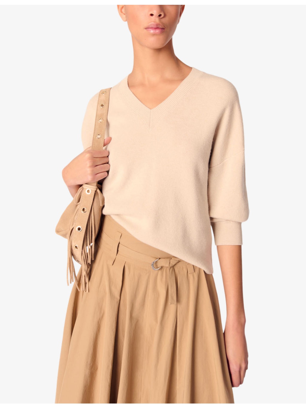V-Neck Wool-Blend Jumper - 5