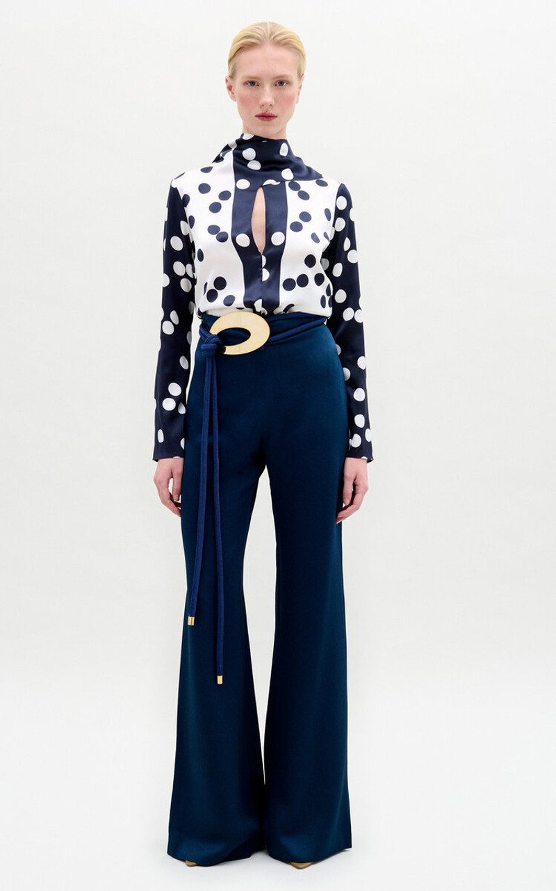 SILVIA TCHERASSI Gaby Stretch-Silk Top print outlook