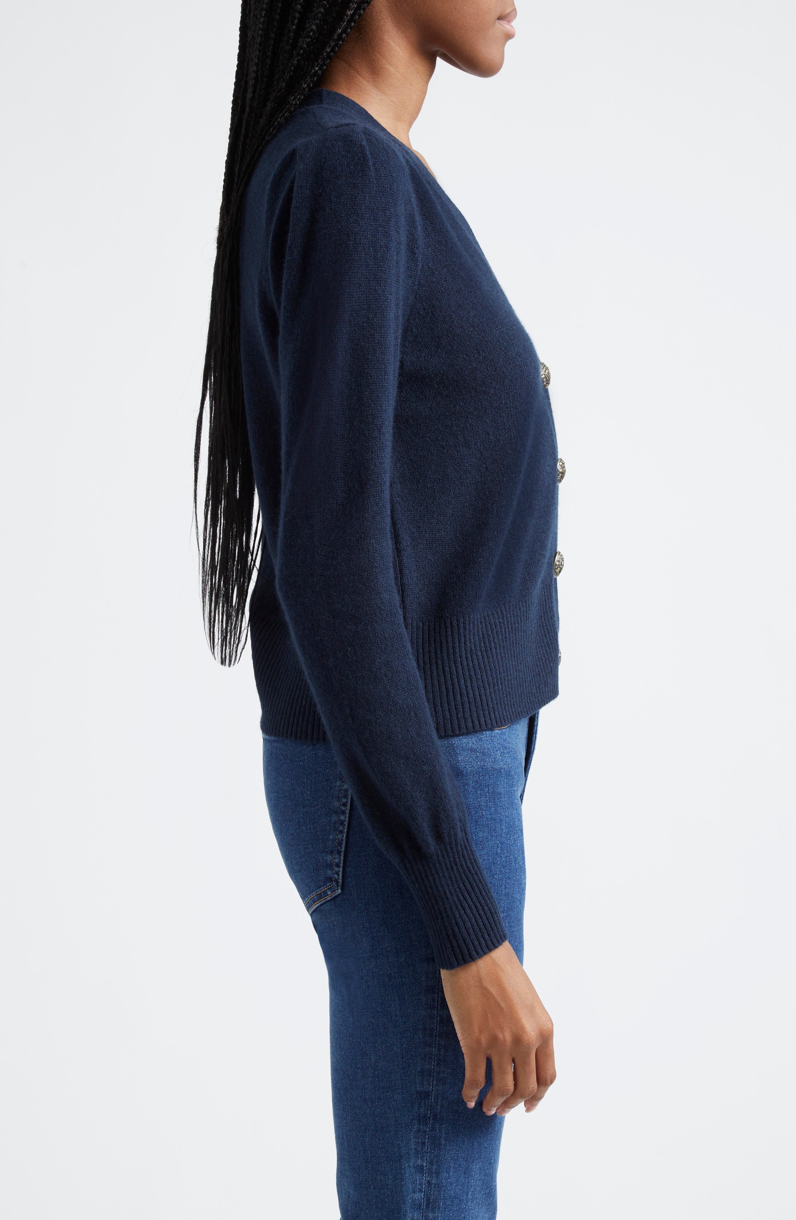 Veronica Beard Solene Cashmere Cardigan in Navy at Nordstrom - 3