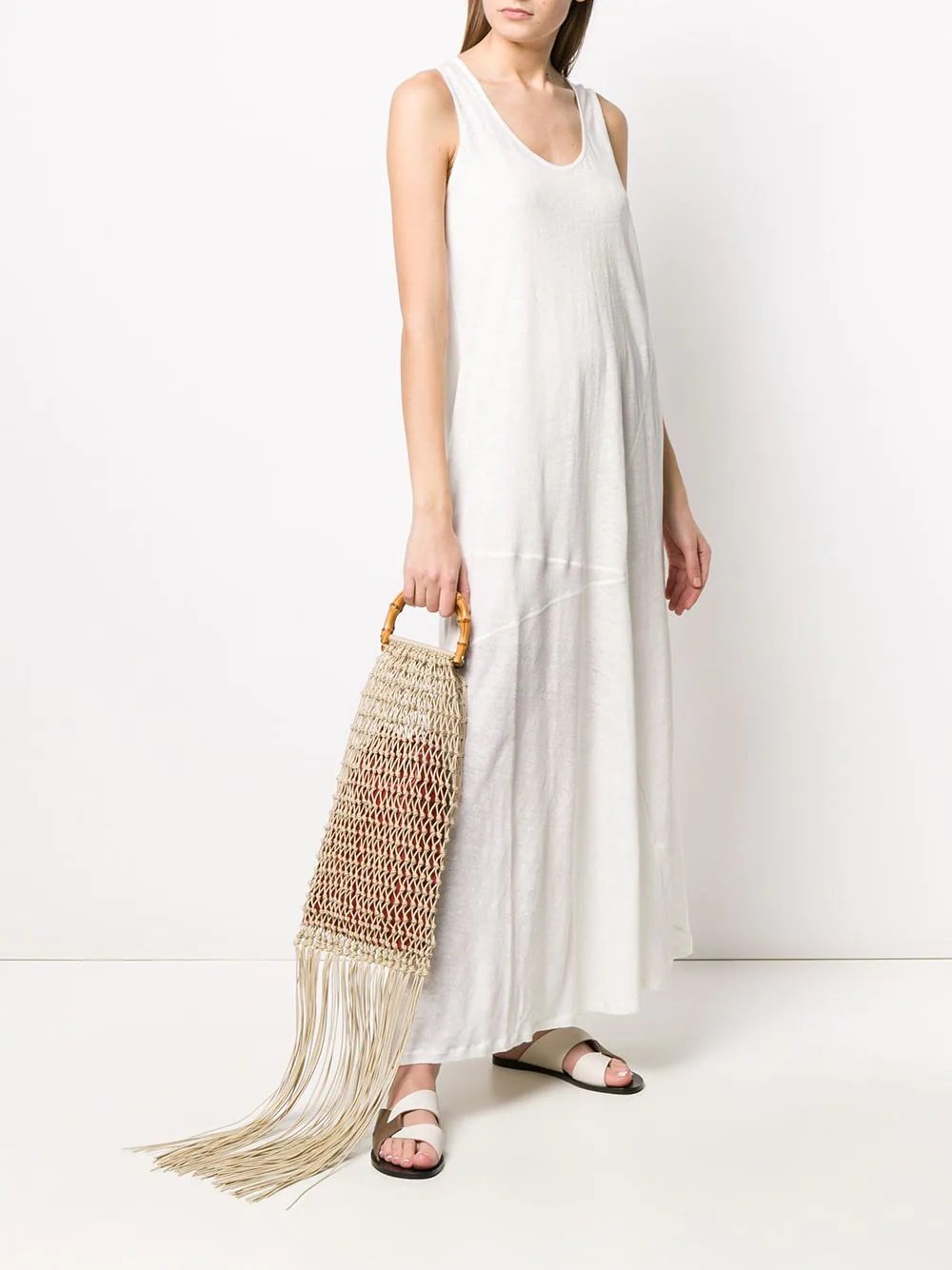 fringed braided tote - 2