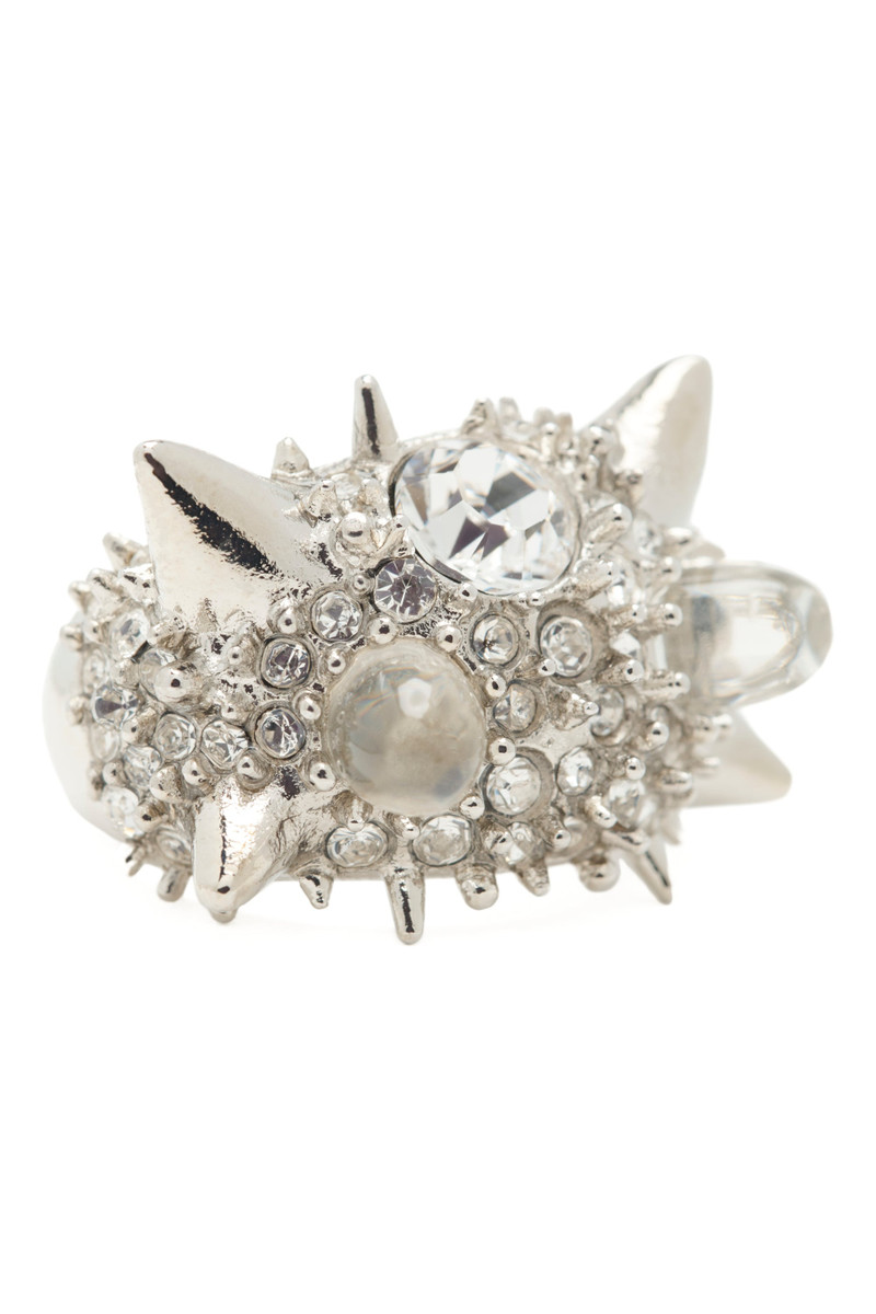 Collina Strada SILVER CLEAR ALIEN SPIKE RING outlook