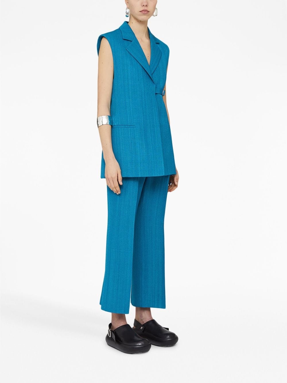 high-waist flared trousers - 3