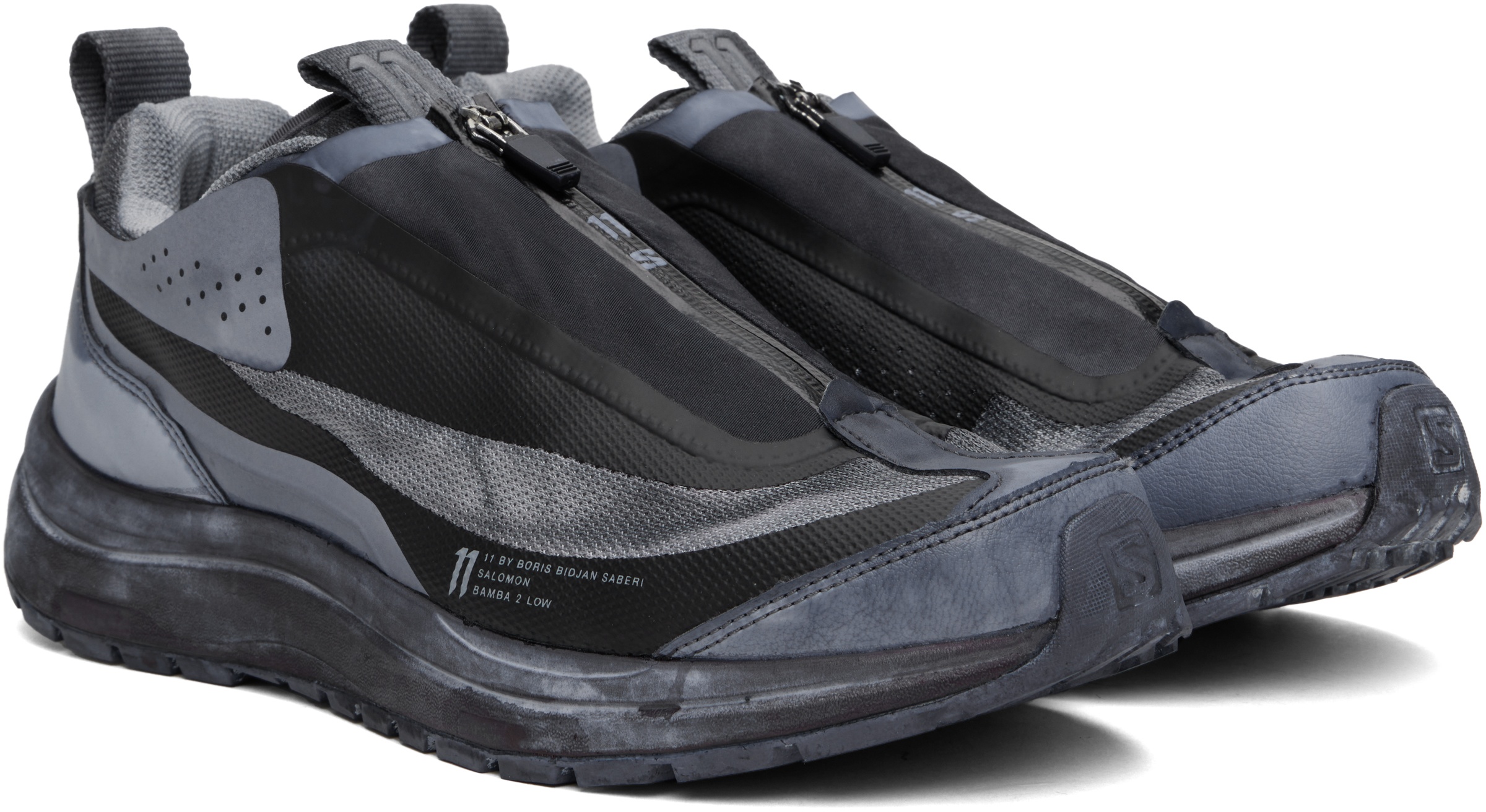 Black & Gray Salomon Edition Bamba 2 Low V2 Sneakers - 4