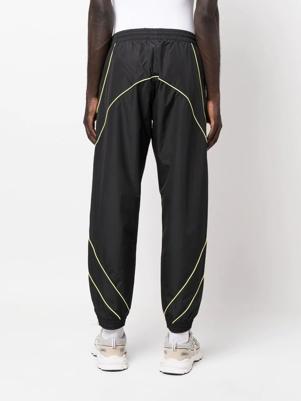 contrasting-trim detail track pants - 4