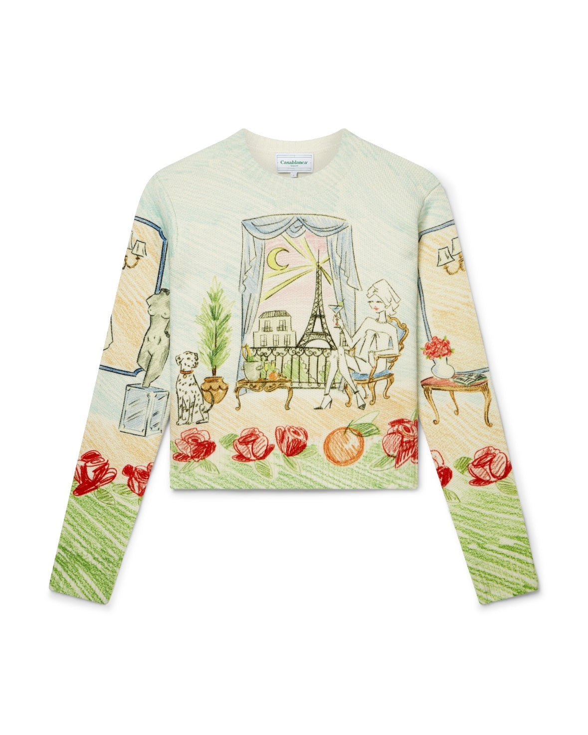 L'Appartement De Reve Printed Crew Neck Jumper - 1