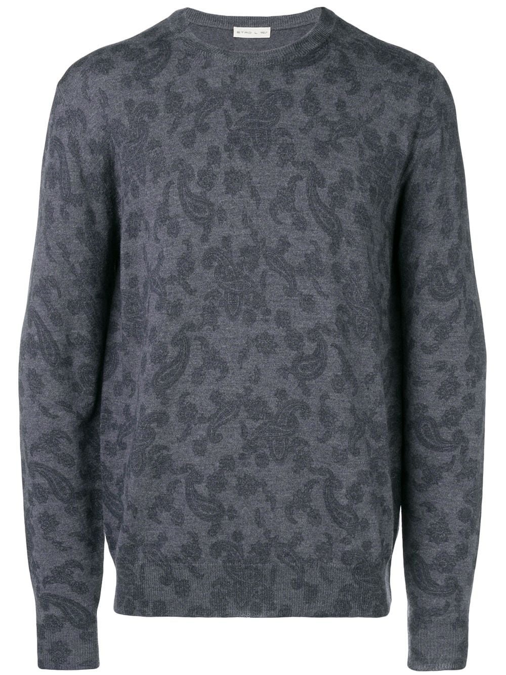 paisley print knitted sweater - 1