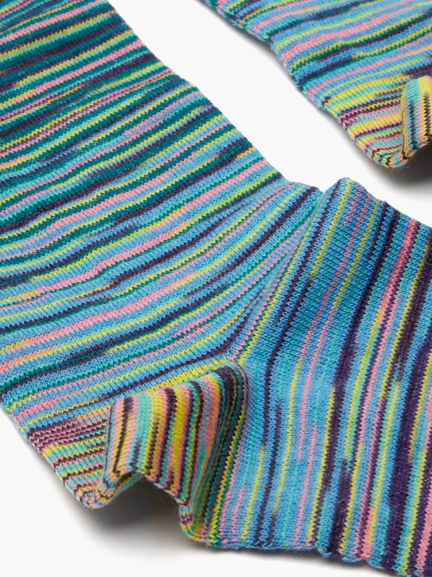 Striped cotton-blend socks - 4