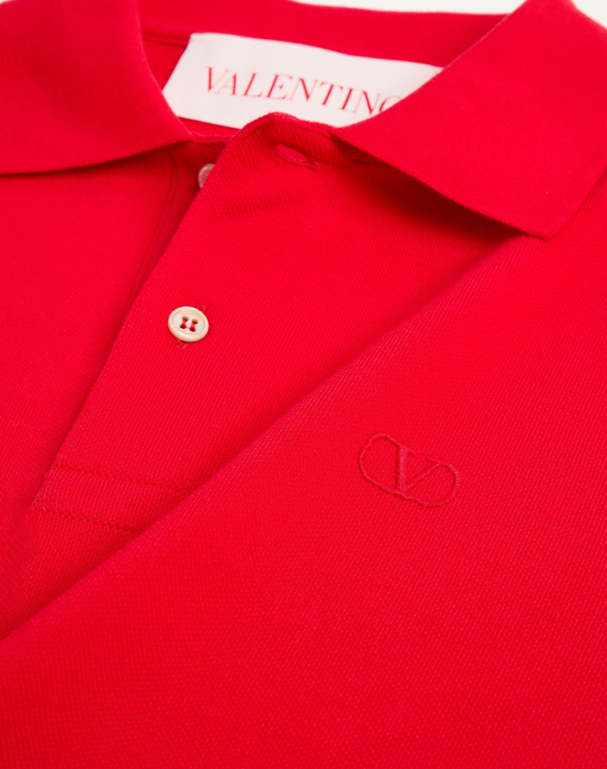 COTTON PIQUÉ POLO SHIRT WITH VLOGO EMBROIDERY - 3