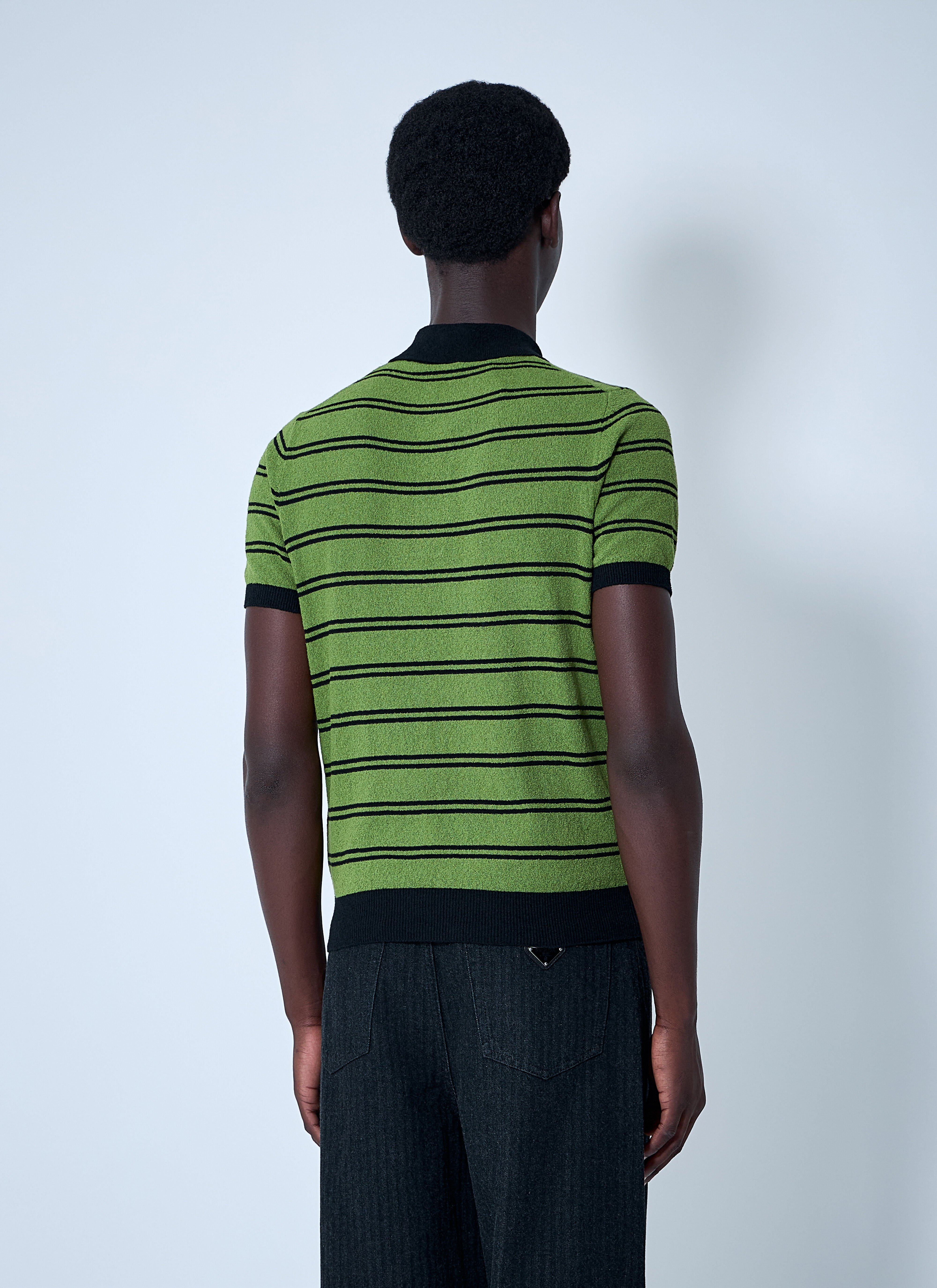 Stripe Logo Motif Polo Shirt - 4