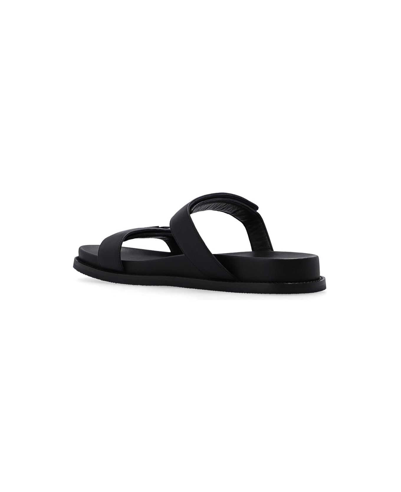 Emporio Armani Leather Slides With Logo - 5