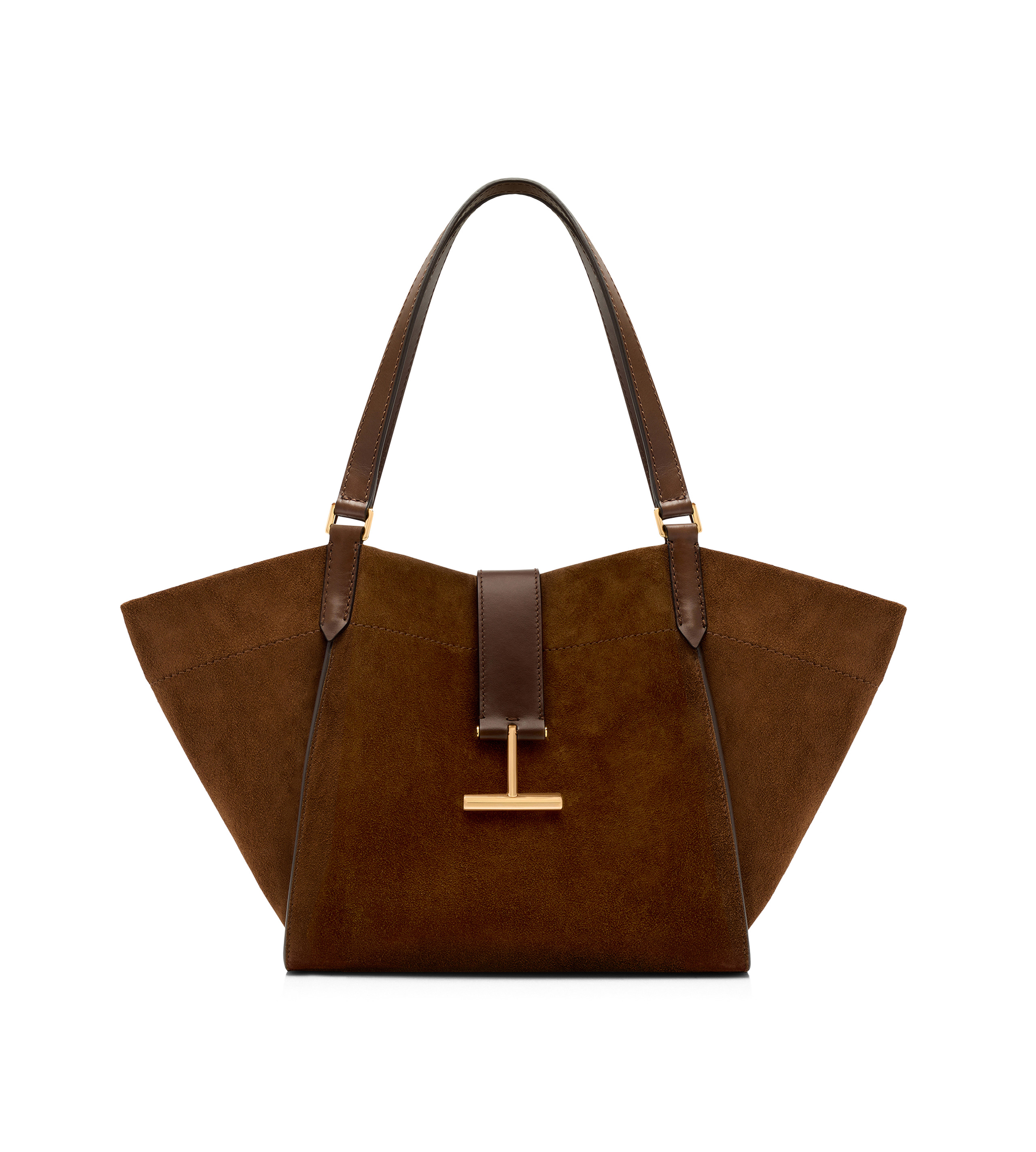 SUEDE AND LEATHER TARA MEDIUM TOTE - 1