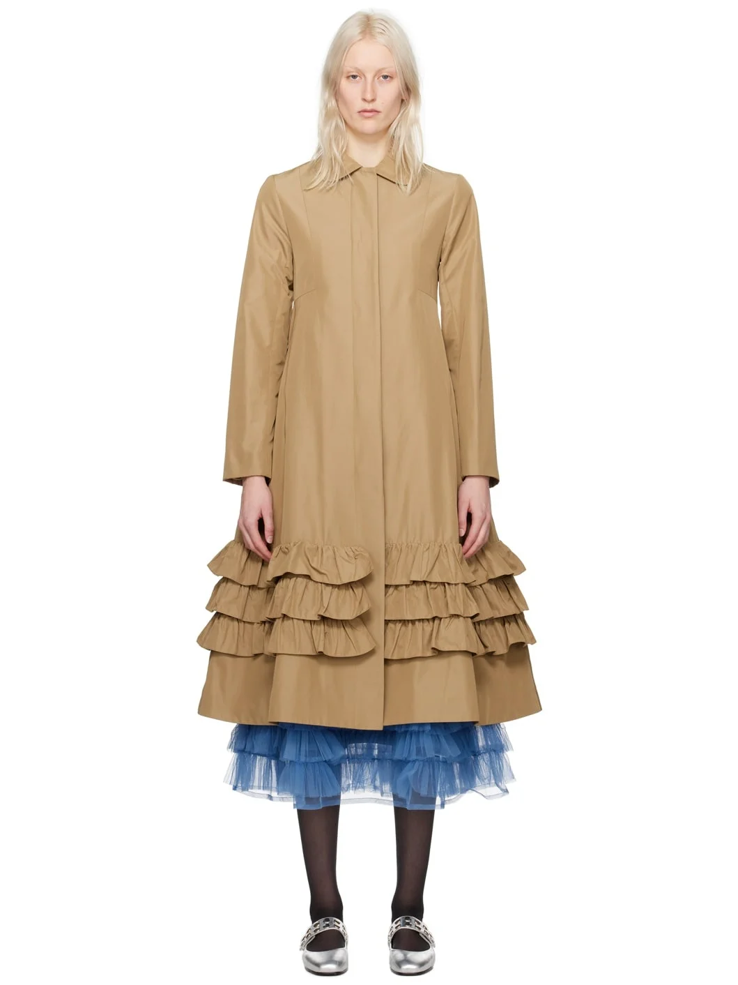 Beige Lacey Coat - 1