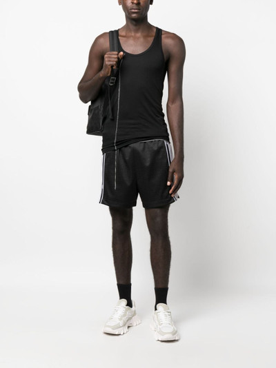FENDI logo-tape perforated track shorts outlook