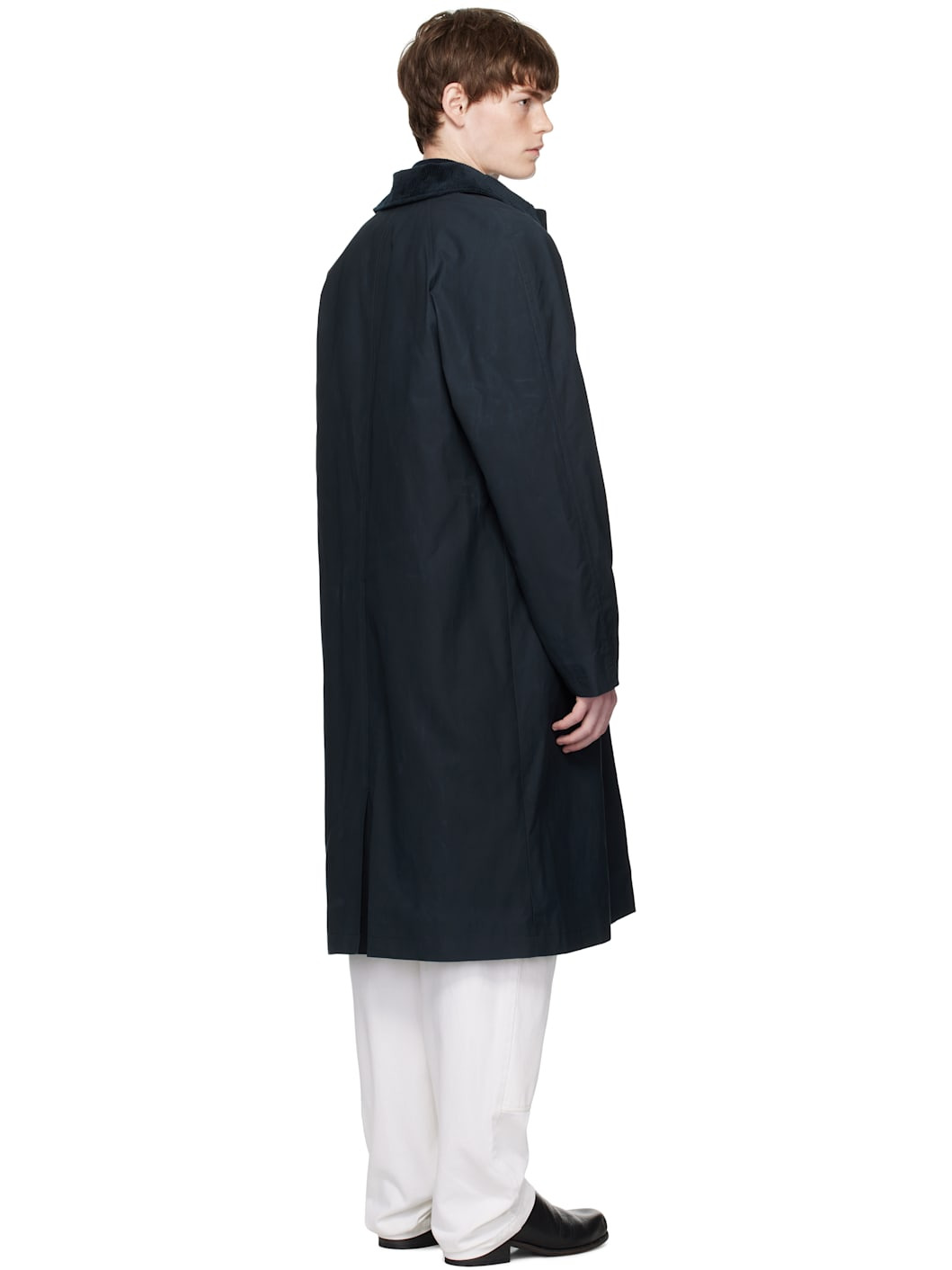 Navy Gaspard Mac Raincoat - 3