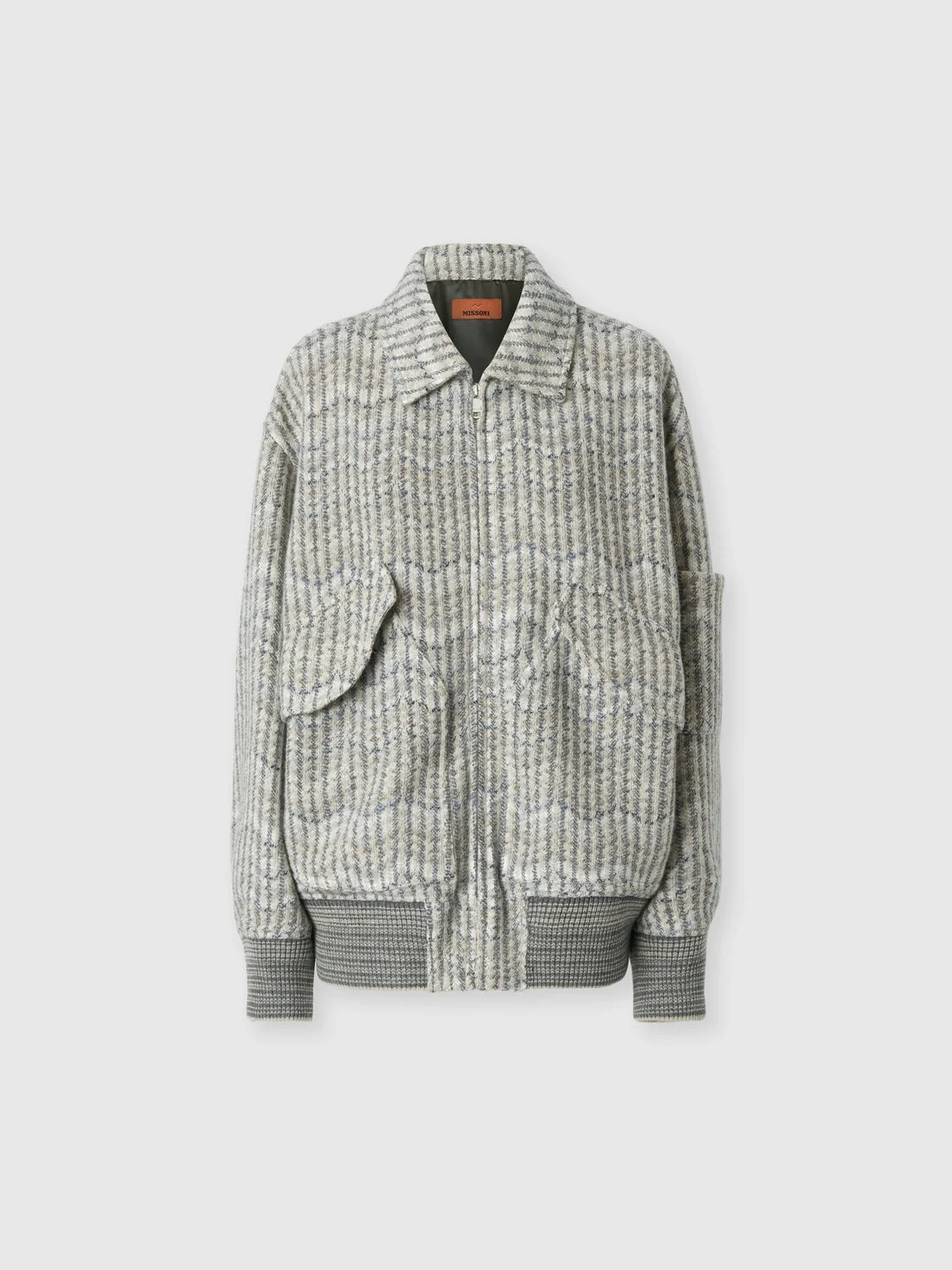 Oversized cashmere and viscose bomber - 1