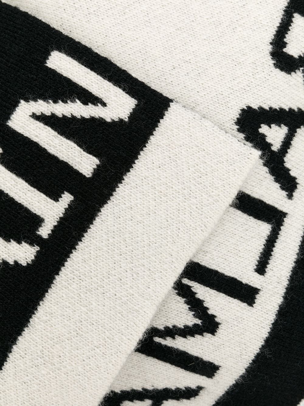 logo knit scarf - 3