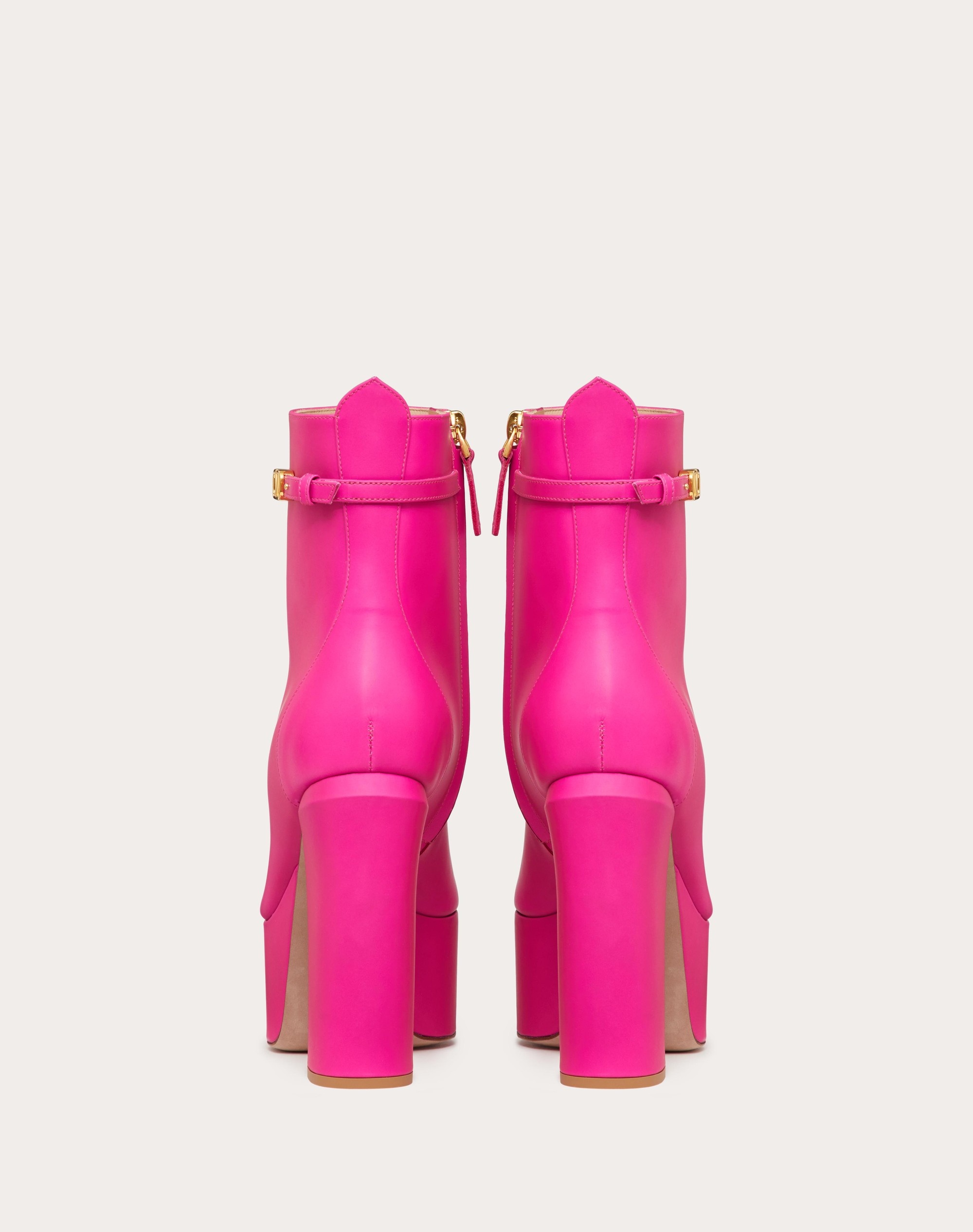 VALENTINO GARAVANI TAN-GO PLATFORM ANKLE BOOT IN CALFSKIN 120MM - 3