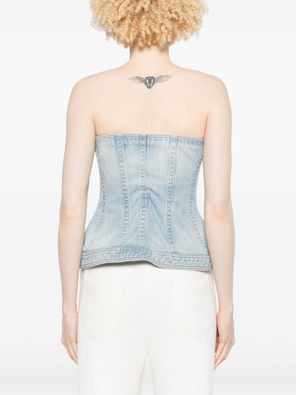denim corset top - 4