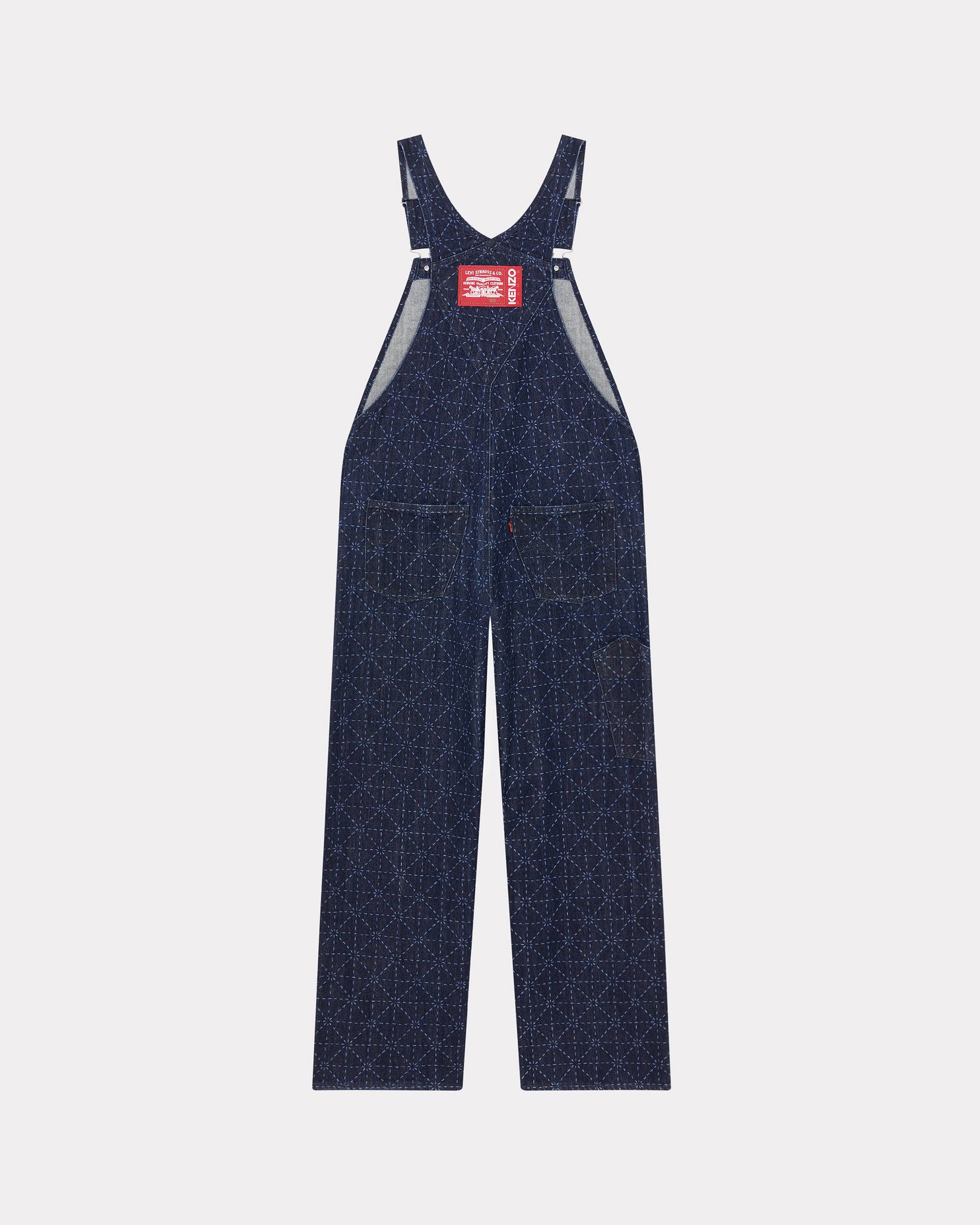 【送料&関税込】Kenzo Cotton Dungarees KENZO x LEVI'S Printed Denim Dungarees Rinse Blue Denim