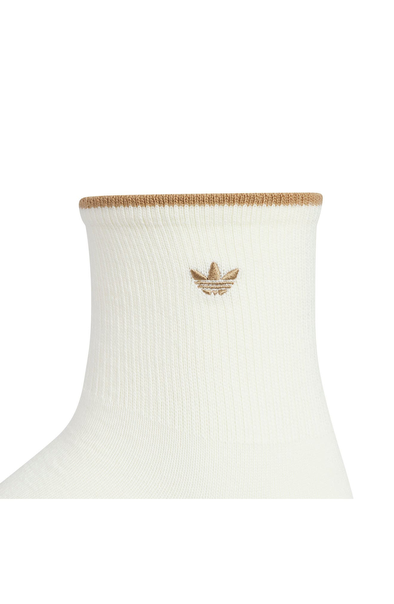 adidas Luna Assorted 3-Pack Ankle Socks in Cream White/Cardboard Brown at Nordstrom - 5